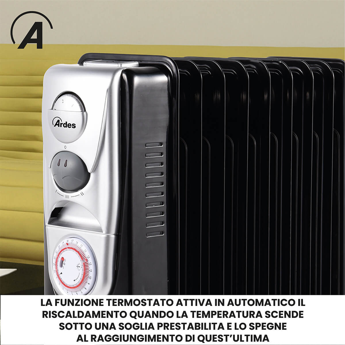ARDES - AR4R11S Radiatore Ad Olio 11 Elementi Riscaldanti 2500 Watt
